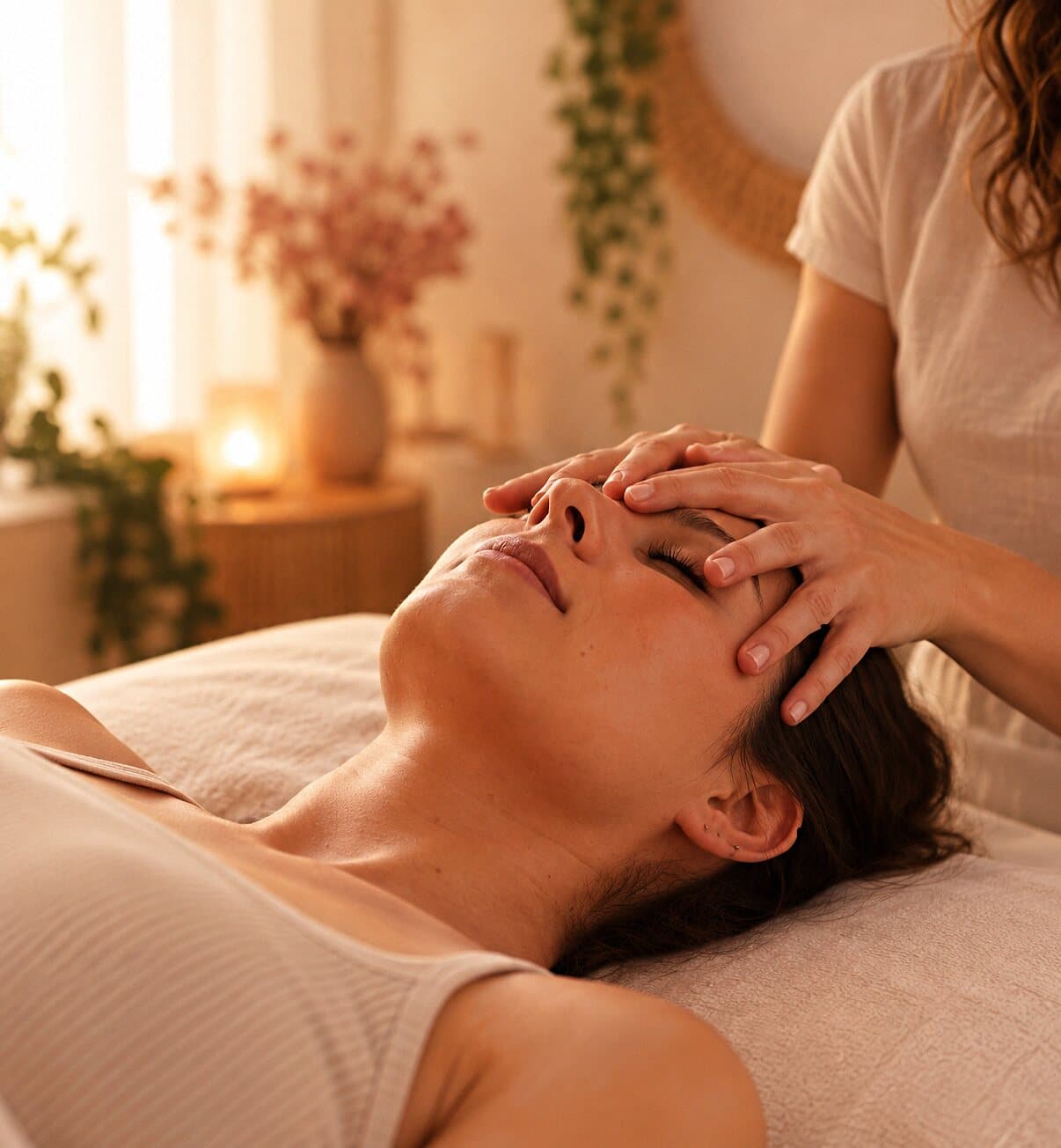 Sanfte Berührung — craniosacrale Behandlung